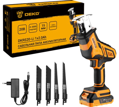 Аккумуляторная сабельная пила DEKO DKRS20-Li 063-4310