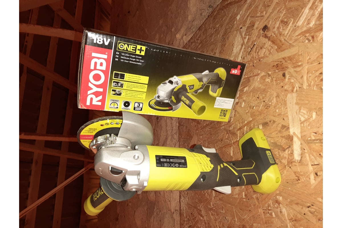 Аккумуляторная угловая шлифмашина Ryobi ONE+ R18AG-0 5133001903 .