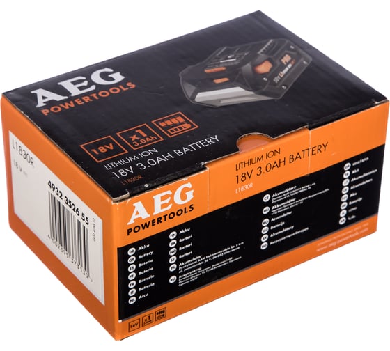 Аккумулятор L1830R (18 В; 3 A*ч; Pro Li-ion) AEG 4932352655