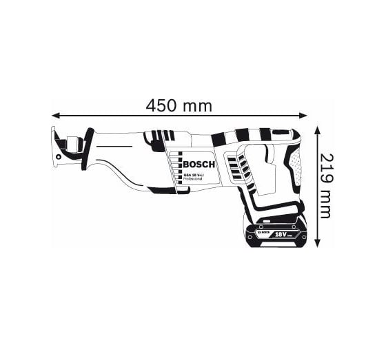 Аккумуляторная сабельная пила Bosch GSA 18 V-LI 0.601.64J.00A