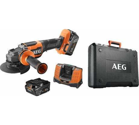 Углошлифмашина AEG BEWS18-125BLPX2-502C 125 мм, 18В 4935480858