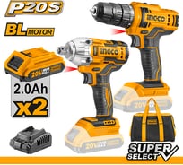 Набор аккумуляторного инструмента INGCO INDUSTRIAL 20В, 2 шт CKLI2017