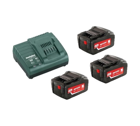 Аккумуляторы 3 шт. (4 А*ч; 18 В; Li-Ion) и ЗУ ASC 30-36 Basic-Set Metabo 685049000