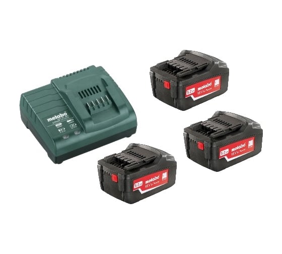 Аккумуляторы 3 шт. (5,2 А*ч; 18 В; Li-Ion) и ЗУ ASC 30-36 Basic-Set Metabo 685048000 1