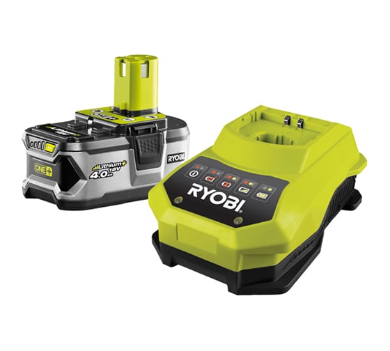 Набор Ryobi ONE+ RBC18L40 5133001912 аккумулятор (18 В; 4 А*ч; Li-Ion) и зарядное устройство 1