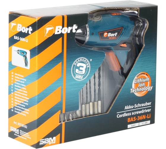 Аккумуляторная отвертка BORT BAS-36N-Li 93728182
