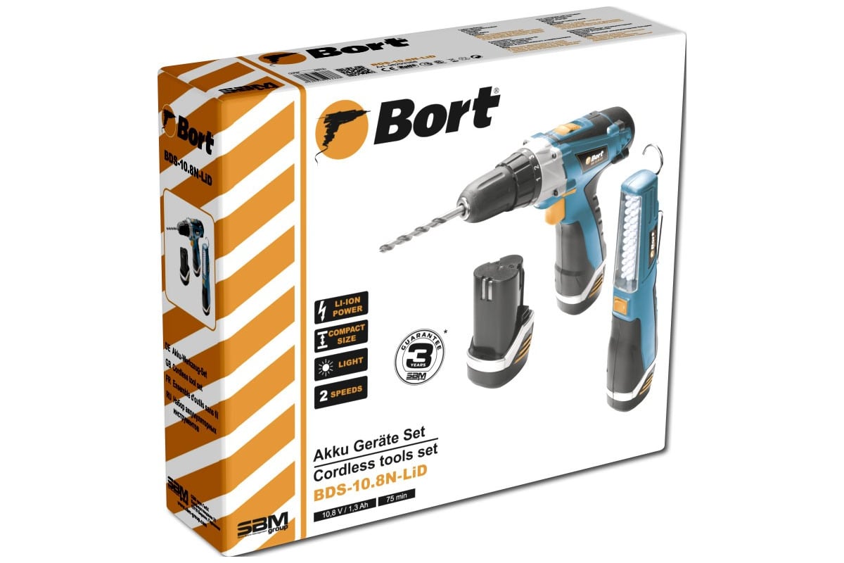 Набор аккумуляторных инструментов BORT BDS-10,8N-Li 98290677 - выгодная .