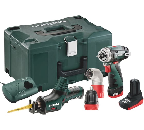 Набор аккумуляторных инструментов Metabo Combo Set 2.2 10.8В: шуруповерт BS Quick + сабельная ножовка ASE 685054000 1
