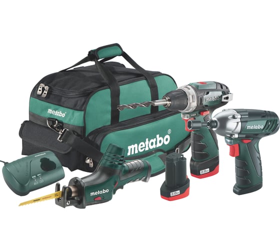 Набор аккумуляторного инструмента Metabo Combo Set 3.2 10.8 В: винтоверт BS Basic + сабельная пила ASE + ударный гайковерт SSD 685057000 1