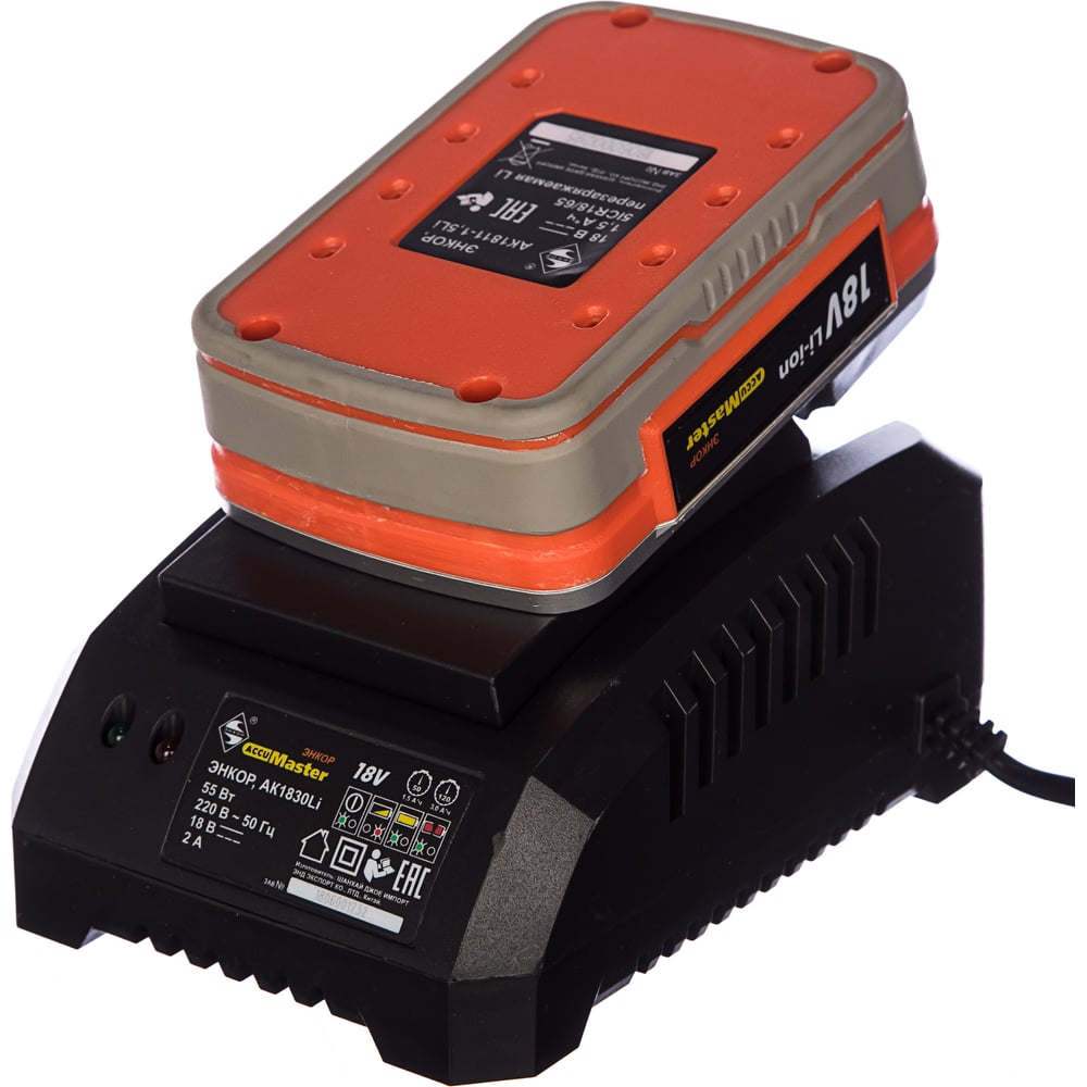 Набор аккумулятор и зарядное устройство АК1825К-1.5Li Энкор AccuMaster ...