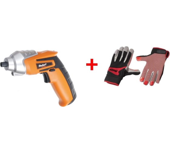 Отвертка DEFORT DS-36-GLt + перчатки Stomer Extra Grip XL 98296303