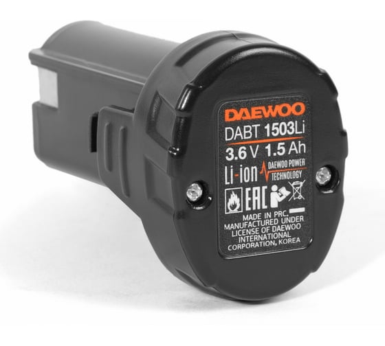 Батарея аккумуляторная 3.6 В, 1.5 Ач, Li-ion DAEWOO DABT 1503Li