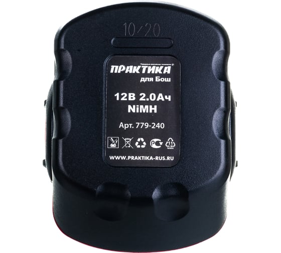 Аккумулятор (12 В; 2.0 А*ч; NiMH) для инструментов BOSCH коробка ПРАКТИКА 779-240