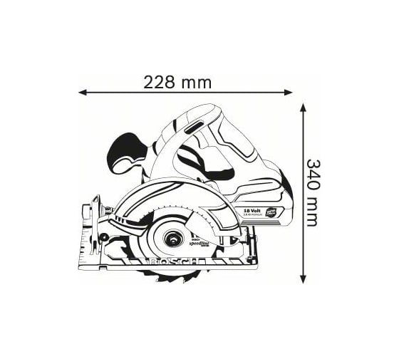 Аккумуляторная дисковая пила Bosch GKS 18 V-LI 0.601.66H.006