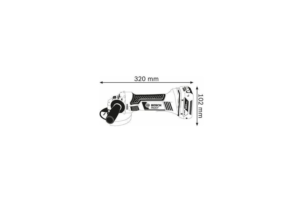 Аккумуляторная углошлифмашина Bosch GWS 18-125 V-LI Solo 0.601.93A.307