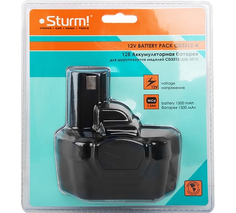 Аккумулятор (12 В; NiCd) к CD3312/ДШ-3312 Sturm CD3312-4