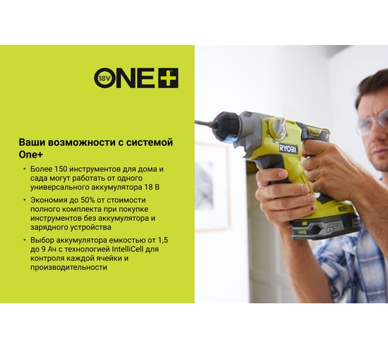 Перфоратор Ryobi ONE+ R18SDS-0 5133002305