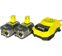 Набор Ryobi ONE+ RBC18LL40 5133001916 аккумулятор (18 В; 4.0 А*ч; Li-Ion) 2 шт. и зарядное устройство