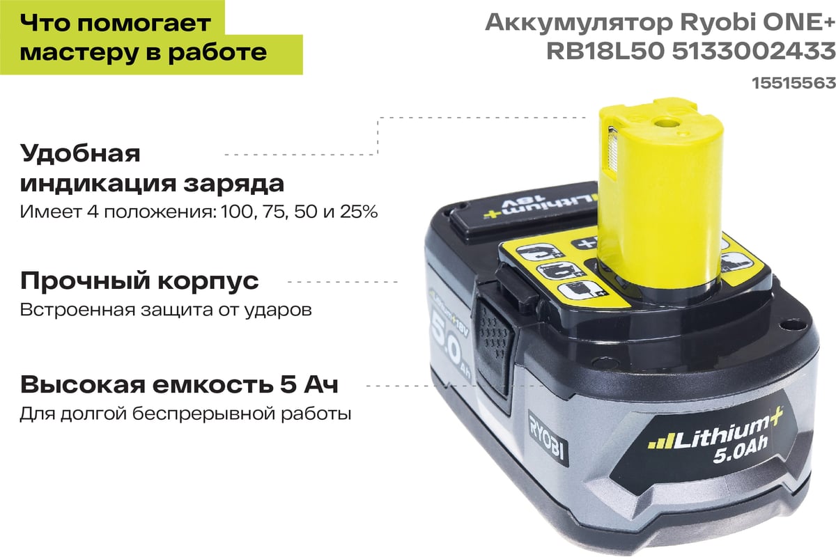 Ryobi one+ outlet rb18l50