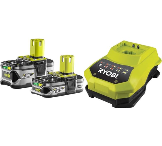 Набор Ryobi ONE+ RBC18LL415 5133002600 аккумулятор (18 В; 1,5 А*ч/4 А*ч; Li-Ion) 2 шт. и зарядное устройство 1