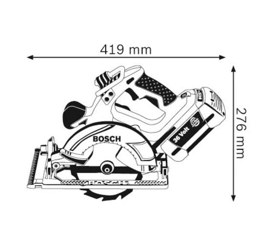Аккумуляторная дисковая пила Bosch GKS 36V-Li Professional 0.601.673.R02