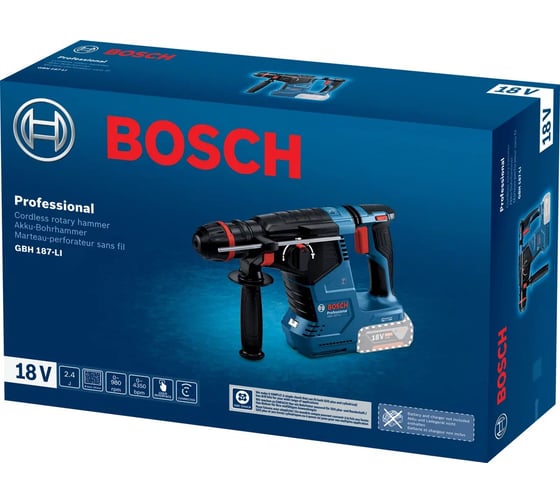 Аккумуляторный перфоратор Bosch GBH 187-LI ОNE CHUCK соло 0611923122