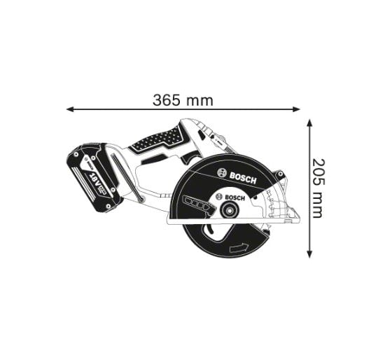 Аккумуляторная циркулярная пила Bosch GKM 18 V-LI Professional Solo 0.601.6A4.001