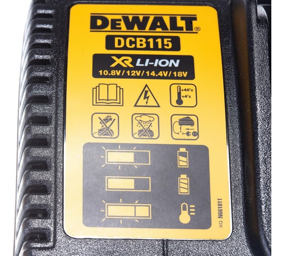 Зарядное устройство XR Li-Ion (10.8 В/14.4 В/18.0 В) DEWALT DCB115