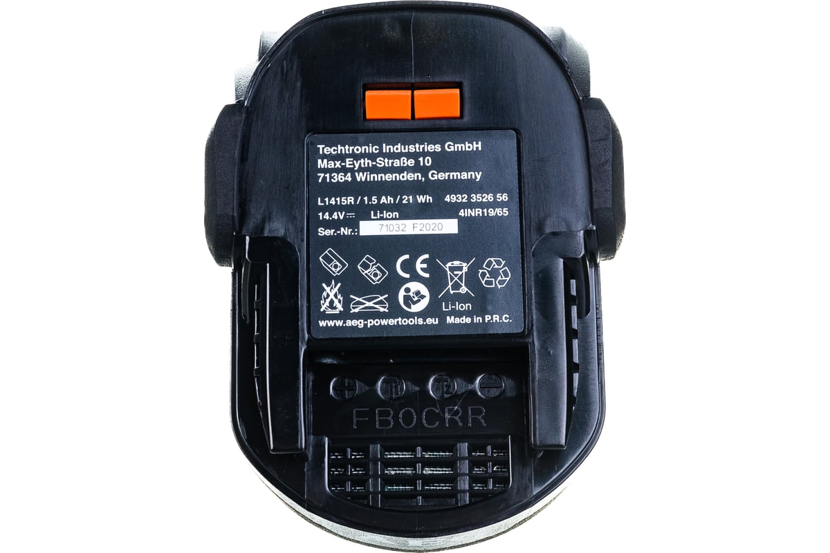 Аккумулятор L1415R (14.4 В;1.5 A*ч; Li-ion) AEG 4932352656 - выгодная ...