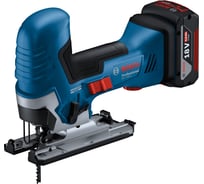 Аккумуляторная лобзиковая пила Bosch GST 185-LI грибовидная рукоятка (2 АкБ) 06015B2022