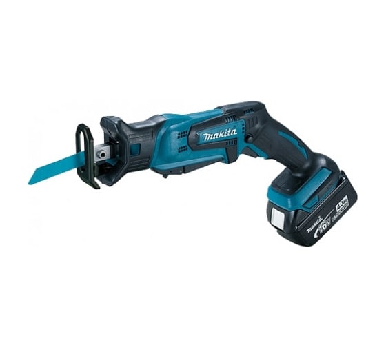 Аккумуляторная сабельная пила Makita LXT 18 В, ход 13 мм, рез 50 мм, 2x3.0 Ач, ЗУ DJR185RFE