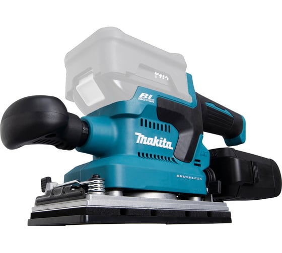 Вибрационная шлифмашина Makita LXT, BL, 18 В, XPT, 93x228 мм, 4000-12000 об/мин, ампл. 2.0 мм, 1.5 кг, кор., пылесборник, зажим, без аккум. и ЗУ DBO380Z