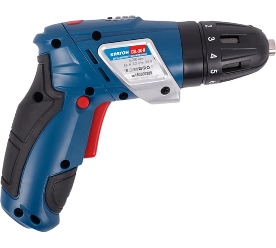 Аккумуляторный шуруповерт Кратон CSL-3K-H 3 11 01 049
