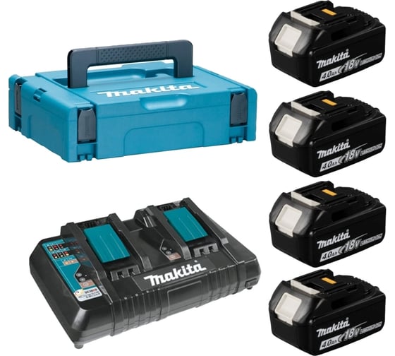 Набор PSK MKP2PM184 (4 аккумулятора BL1840B, зарядное устройство DC18RD, кейс MAKPAC тип 2) Makita 198489-5