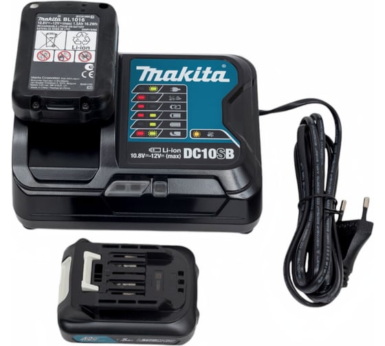 Набор PSK MKP1SY122 (2 аккумулятора BL1016, зарядное устройство DC10SB, кейс MAKPAC тип 1) Makita 197652-7