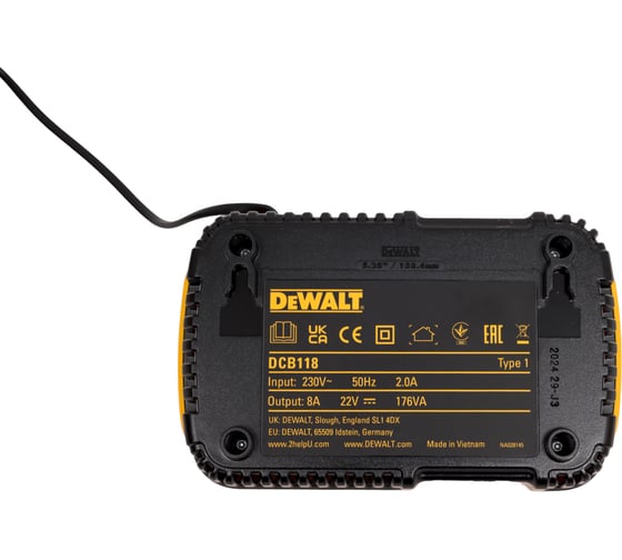Универсальное зарядное устройство (18-54 В) DEWALT DCB118