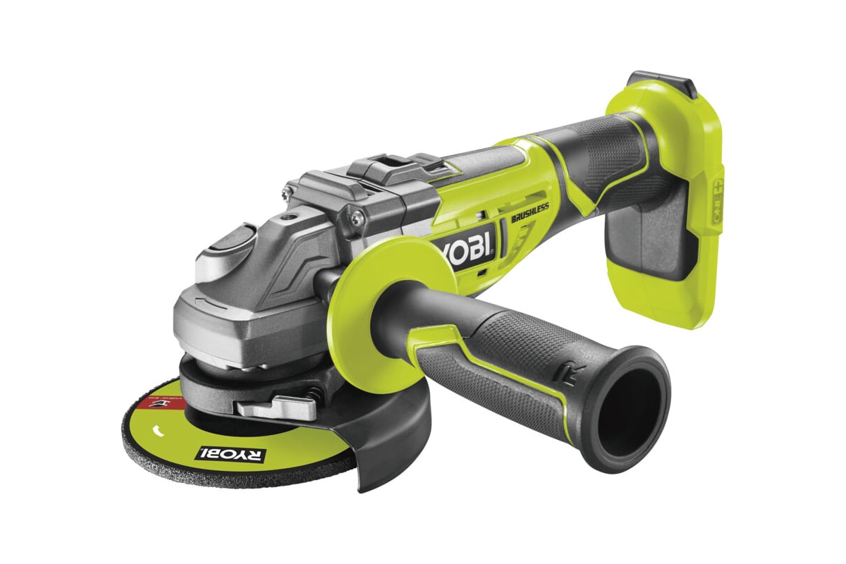 Углошлифмашина бесщеточная Ryobi ONE+ R18AG7-0 без аккумулятора в комплекте  5133002852 - выгодная цена, отзывы, характеристики, 4 видео, фото - купить  в Москве и РФ