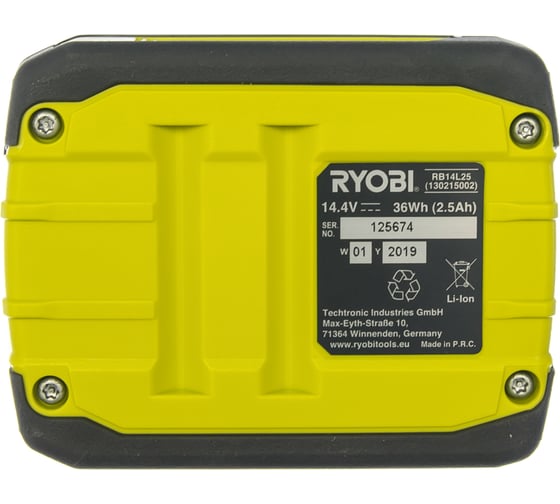 Аккумулятор Ryobi RB14L25 5133002313 (14.4 В; 2.5 А*ч; Li-Ion)