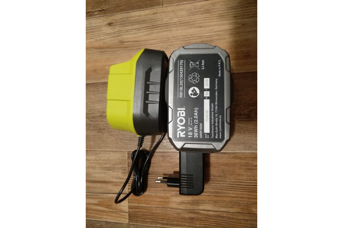 Набор Ryobi ONE+ RC18120-120 5133003368 аккумулятор (18 В; 2.0 А*ч; Li ...