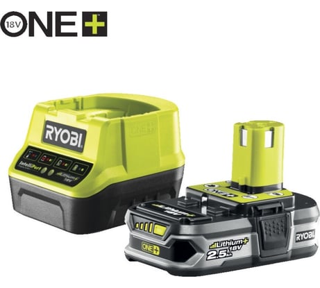 Набор Ryobi ONE+ RC18120-125 5133003359 аккумулятор (18 В; 2.5 А*ч; Li-Ion) и зарядное устройство RC18120