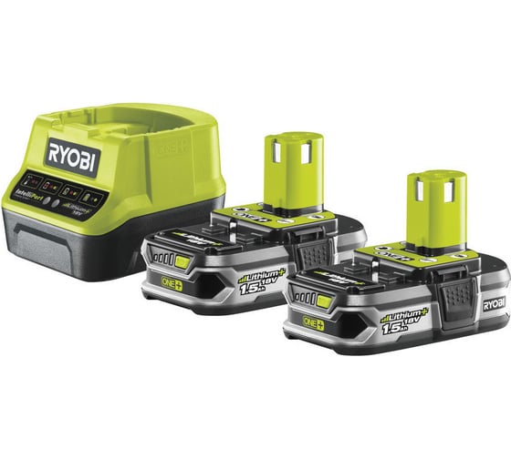 Набор Ryobi ONE+ RC18120-215 5133003361 аккумулятор (18 В; 1.5 А*ч; Li-Ion) 2 шт. и зарядное устройство RC18120