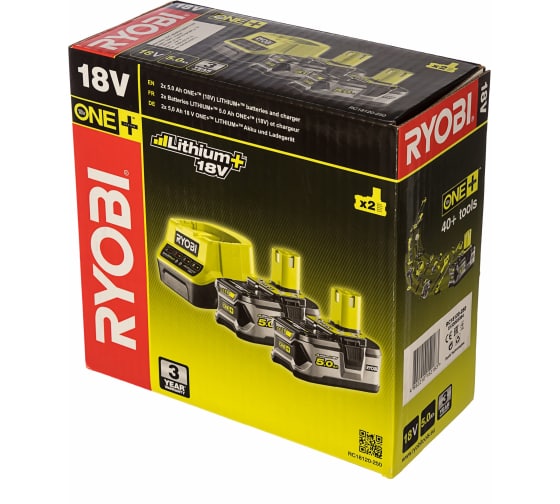 Набор Ryobi ONE+ RC18120-250 5133003364 аккумулятор (18 В; 5.0 А*ч; Li .
