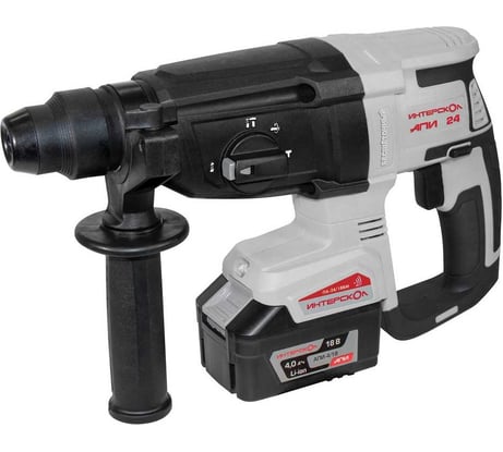 Бесщеточный аккумуляторный перфоратор Интерскол ПА-24/18ВМ SDS plus, Li-ion АПИ кейс, 1 аккум., 4.0 Ач, ЗУ 730.4.1.70
