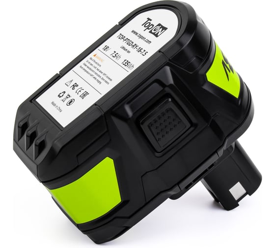 Аккумулятор для RYOBI 18V 7.5AH (LI-ION) PN: RB18L90 TopOn TOP-PTGD-RY-18-7.5
