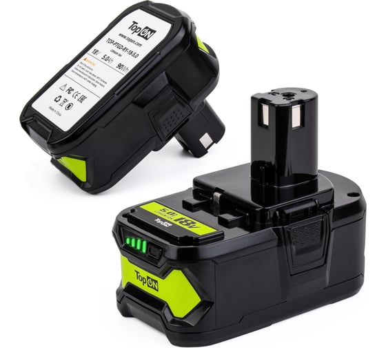 Аккумулятор для RYOBI 18V 5.0AH (LI-ION) PN: RB18L50 TopOn TOP-PTGD-RY-18-5.0