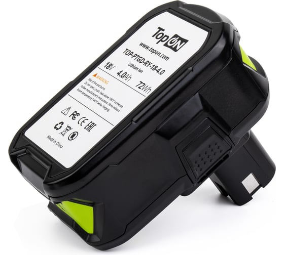 Аккумулятор для RYOBI 18V 4.0AH (LI-ION) PN: RB18L40 TopOn TOP-PTGD-RY-18-4.0