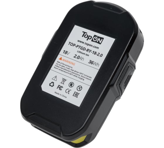Аккумулятор для RYOBI 18V 2.0AH (LI-ION) PN: RB18L25 TopOn TOP-PTGD-RY-18-2.0