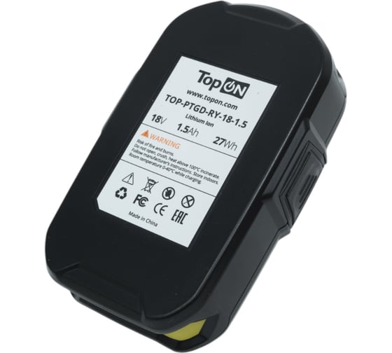 Аккумулятор для RYOBI 18V 1.5AH (LI-ION) PN: RB18L15 TopOn TOP-PTGD-RY-18-1.5