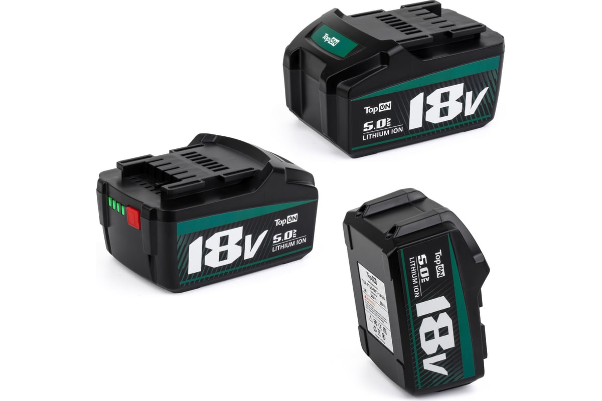 Аккумулятор для METABO 18V 5.0AH (LI-ION) PN: 625592000 TopOn TOP-PTGD ...