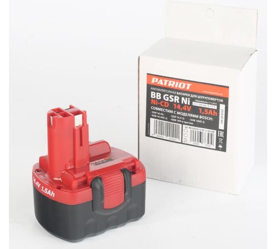 Аккумулятор для шуруповертов BOSCH (14.4 В; 1.5 А*ч; Ni-Сd) BB-GSR-Ni PATRIOT 190200102